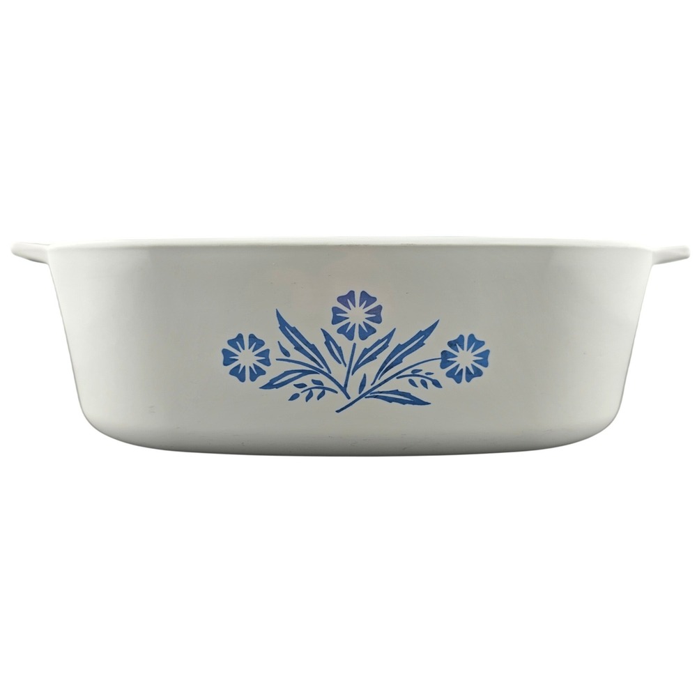 Corning Ware Blue Cornflower Casserole‎ Dish 2 Qt USA No Lid Vintage